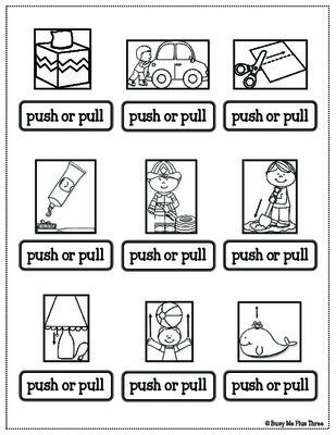 Push and pull worksheets